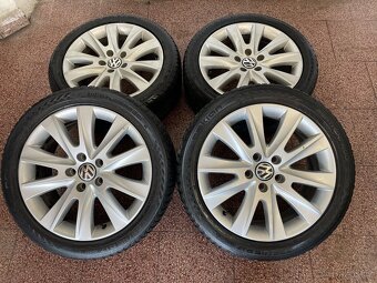 Originál Volkswagen ALU kola 5x112 r17 zimní pneu 7mm - 2