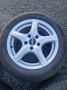 Prodám ALU disky  pneu 205/55r16 - 2