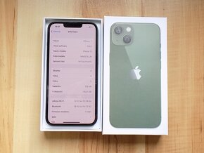 APPLE iPhone 13 128GB Green - ZÁRUKA - TOP STAV - 2