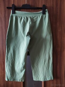 hezké bavlněné  zelené třičtvrteční kalhoty - 2