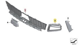 Pravá mřížka předního nárazníku BMW F40 M 51118075333 - 2