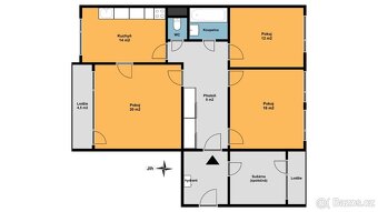 Prodej bytu 3+1 (4+1) s lodžií, ca 83 m2, v Novém Boru. - 2