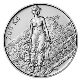 Pamětní stříbrná mince ČNB 2023 Max Švabinský PROOF - 2