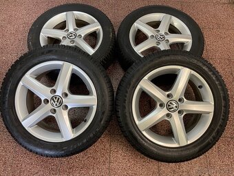 Originál Volkswagen ALU kola 5x112 r16 zimní pneu 8mm - 2