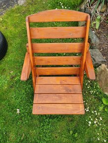 2x nová zahradní dřevěná židle - 2