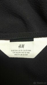 černé šaty - úzká ramínka  H&M EUR 164 velikost - 2