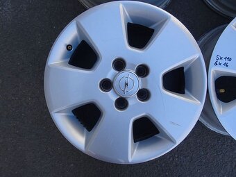 Alu disky originál Opel 16", rozteč 5x110 ,šířka 6J - 2