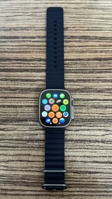 Apple Watch Ultra 2 49mm Přírodní titan s Navy blue řemínkem - 2