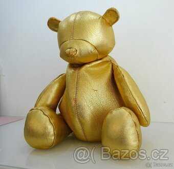 LUXUSNÝ BACKPACK " GOLD BEAR ZIPP " L " Made in Italy - 2