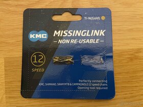 Řetězová rychlo spojka KMC MissingLink 12 speed Ti-N Gold - 2