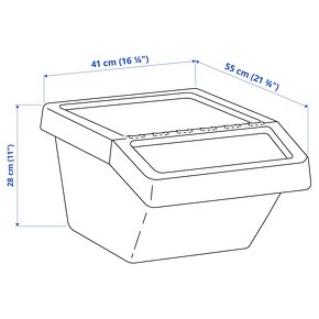 Ikea Odpadkový koš s víkem, bílá, 37 l, SORTERA - 2