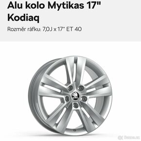 ALU sada 4ks Škoda Kodiaq R17 s pneu - 2