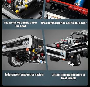 Stavebnice Dodge Charger kompatibilní s LEGO - 2