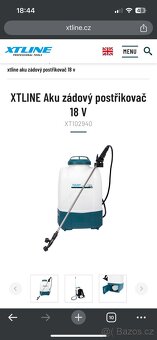 XTLINE Aku zádový postřikovač 18 V - 2