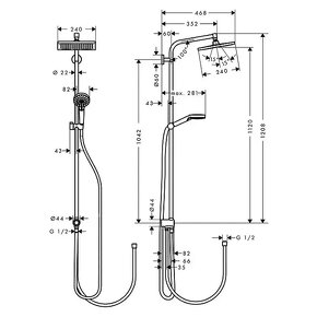 Hansgrohe Crometta Souprava s hlavovou sprchou E 240 - 2