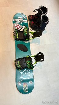 Snowboard dětský 105cm , vázání+boty - 2