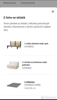 Rozkladaci pohovka IKEA LYCKSELE - 2