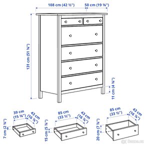 Komoda Ikea Hemnes hnědá - 2