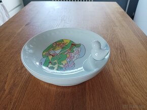 RUČNĚ MALOVANÝ DĚTSKÝ PORCELÁNOVÝ TERMOTALÍŘ LIMOGES FRANCIE - 2