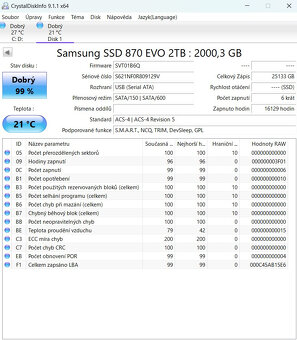 2.5" SSD Samsung 870 EVO 2TB - 2