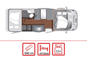 Auto karavan LMC Breezer A694 - 2