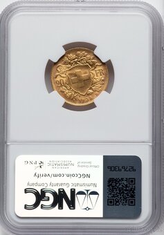 20 franků zlatých 1935 LB NGC MS-66 - 2