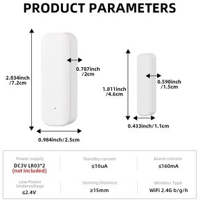 WiFi bezdrátový sensor otevřených dveří/okna - 2