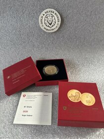 Zlatá minci Roger Federer 50CHF Proof 2020 - 2