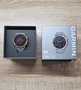 Hodinky Garmin Fenix 6S PRO Sapphire, RoseGold/Gray Band (MA - 2