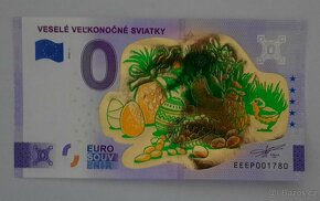 0€ / 0 euro suvenírová bankovka prítlač gold  - výmena - 2