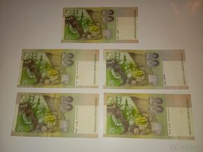 BANKOVKY 20 SVK, 1993-2008, PĚKNÉ STAVY - 2