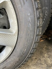 Prodám kola se zimními pneu FORTUNE Snowfun 155/70R13 - 2