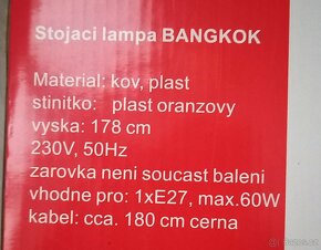 Stojací lampa výška 178 cm - 2