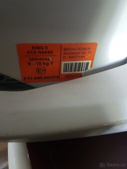 Prodám dětskou autosedačku BRITAX ROMER 9-18KG. - 2