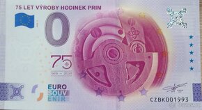 0 Euro Souvenir hodinky Prim 75 let 2ks - 2