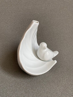 Hutschenreuther Porcelánová váza s ptáčkem 14 cm - 2