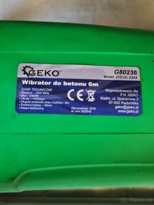 Vibrátor do betonu GEKO Z1D-UL-230A - 2