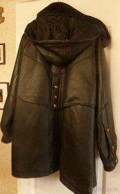 Pěkná koženková černá dámská bunda XL - 2