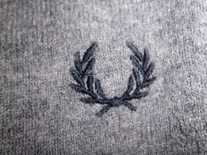 Fred Perry pánsky vlna sveter sivý  L - 2