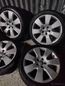 4ks alu disky orig. Audi 5x112 R18 pneu 225/45 - 2