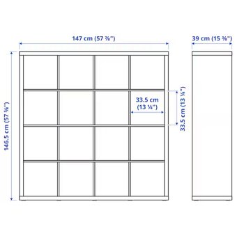 Regál / knihovna Ikea Kallax 4x4 - 2