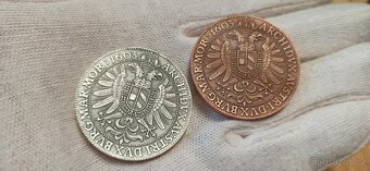 Stříbrný 2 tolar 1603 + Cu odražek, Rudolf II. - 2