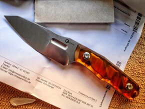 CIVIC Polished Yellow Ultem Handle Stonewashed D2 - 2