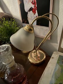 Lampa/lampička zlatá vintage - 2