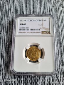 1933 - Svatováclavský Dukát, NGC MS 66 - mimořádné hodnocení - 2