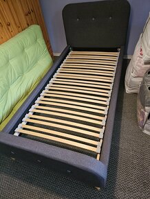 čalouněná postel s roštem a madrací 90x200cm - 2