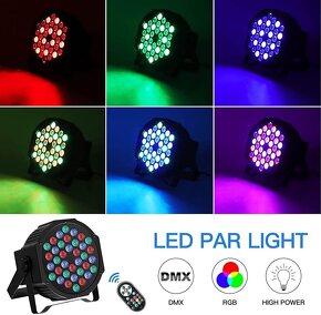 Led par reflektory-36 led RGB-Sound /DMX Sada 2 kusy - 2