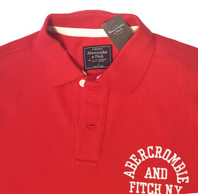 ABERCROMBIE & FITCH Polo tričko pánské L červené - 2