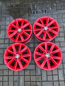 ORIGINÁL Alu Škoda ANTIO R16, 5x100 - TOP STAV - 2