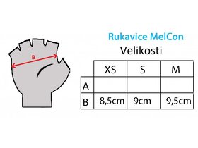 Dětské cyklistické rukavice MelCon kids velikost XS - 2